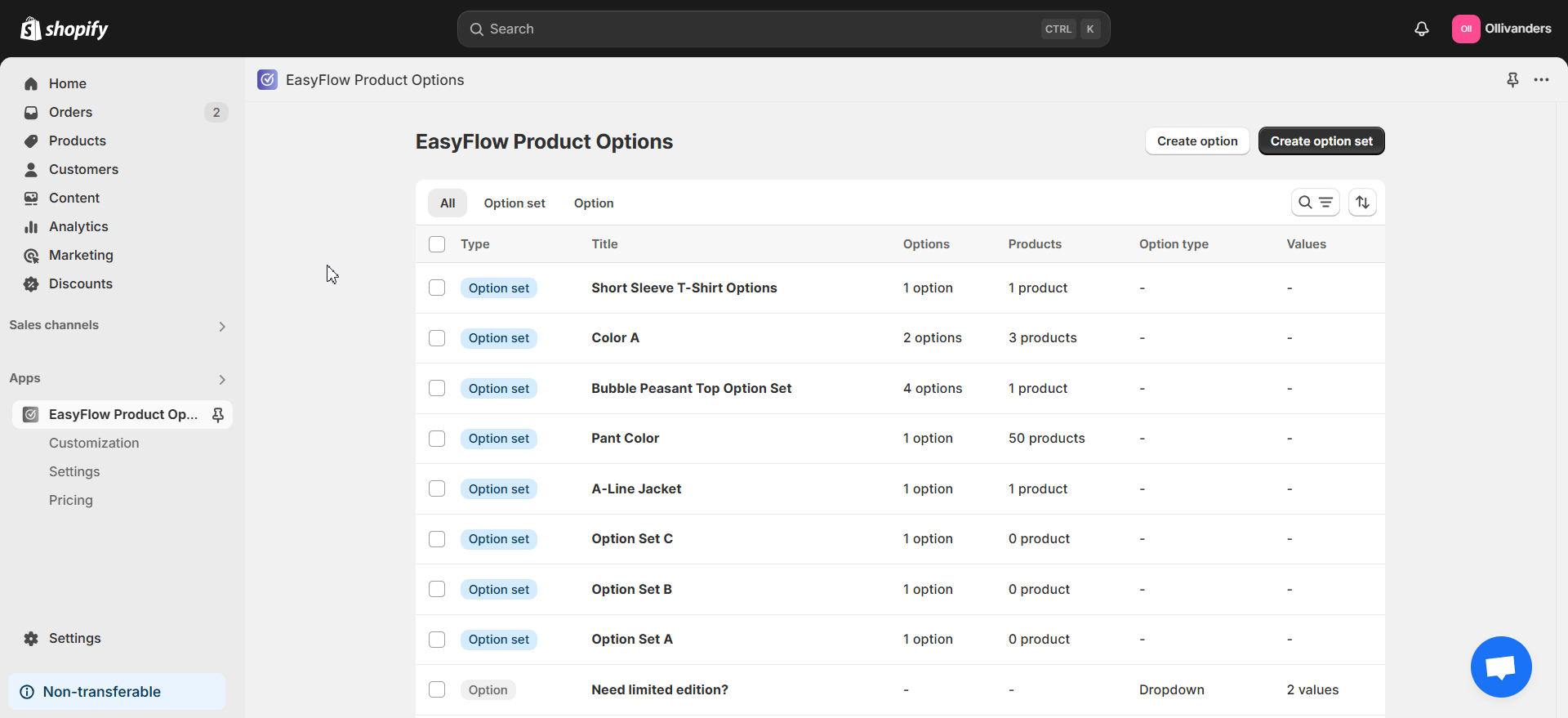 Step 1: Open the Option Set with Rule-Related Issues