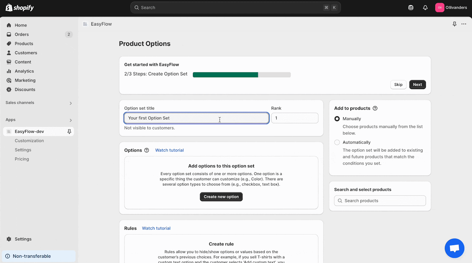 install EasyFlow app
