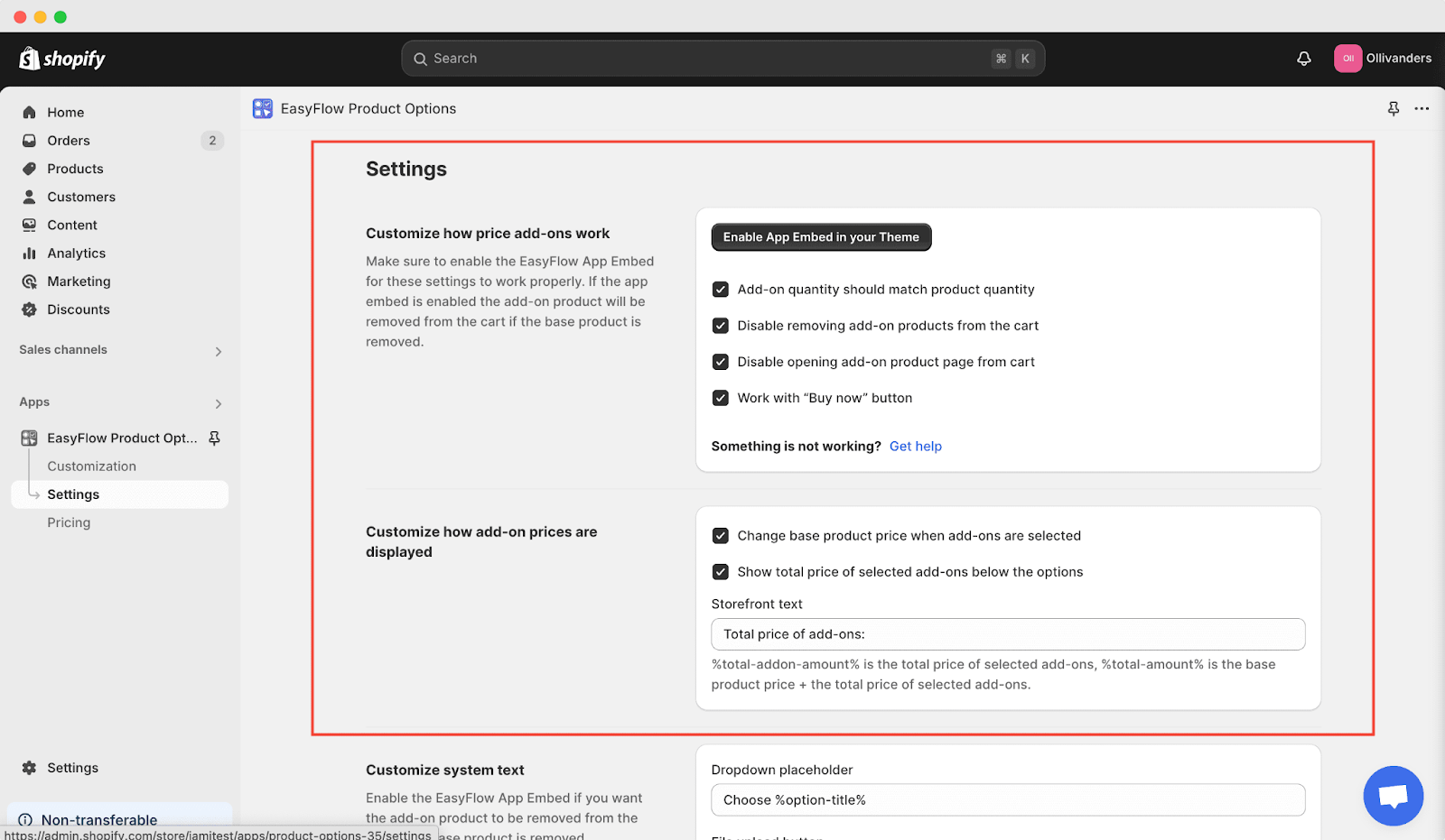 Set Rules For Add-on