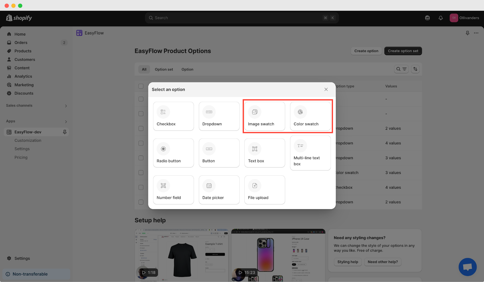 Step 1: Create a New Swatch Option