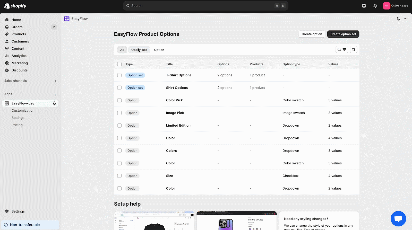 conditional logic in Shopify