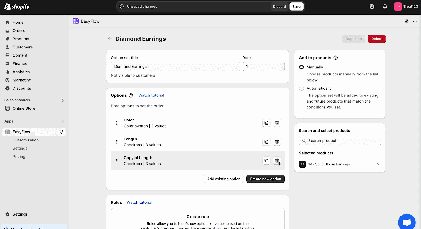 How to Duplicate Option Sets for Similar Products - EasyFlow