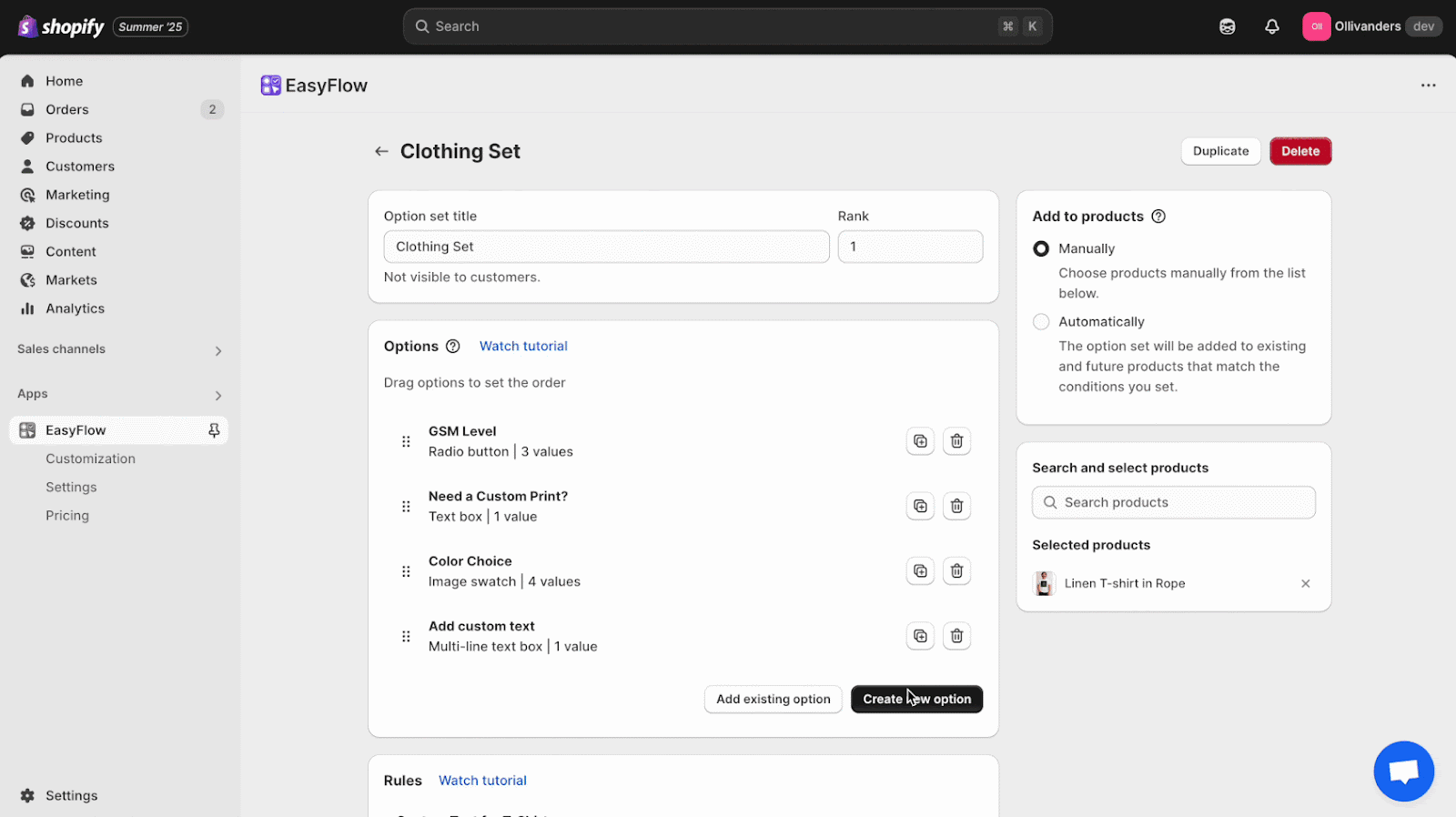 personalize Shopify products