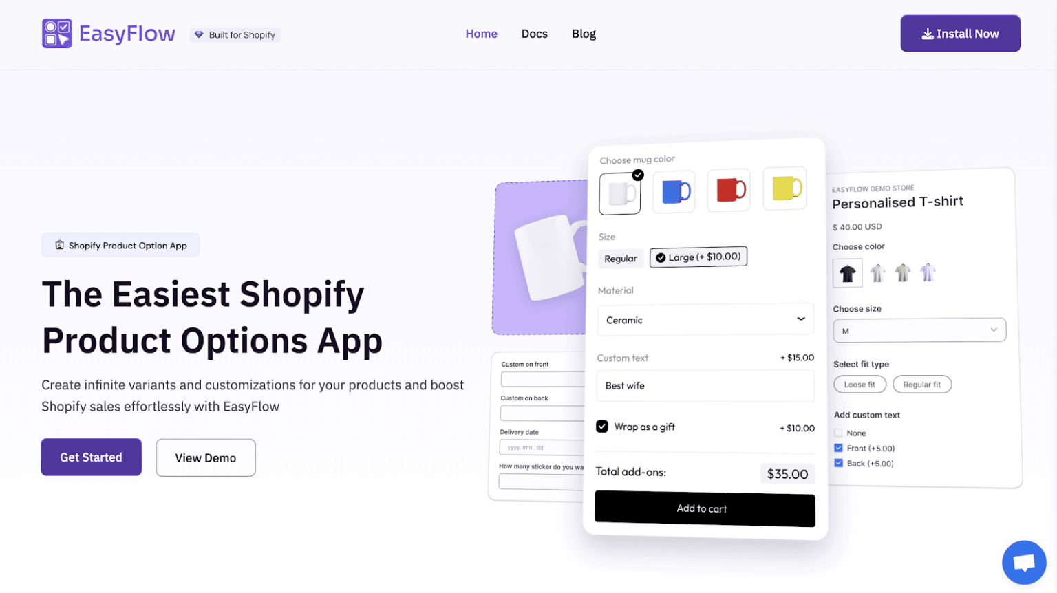 The easiest Shopify Product Options App