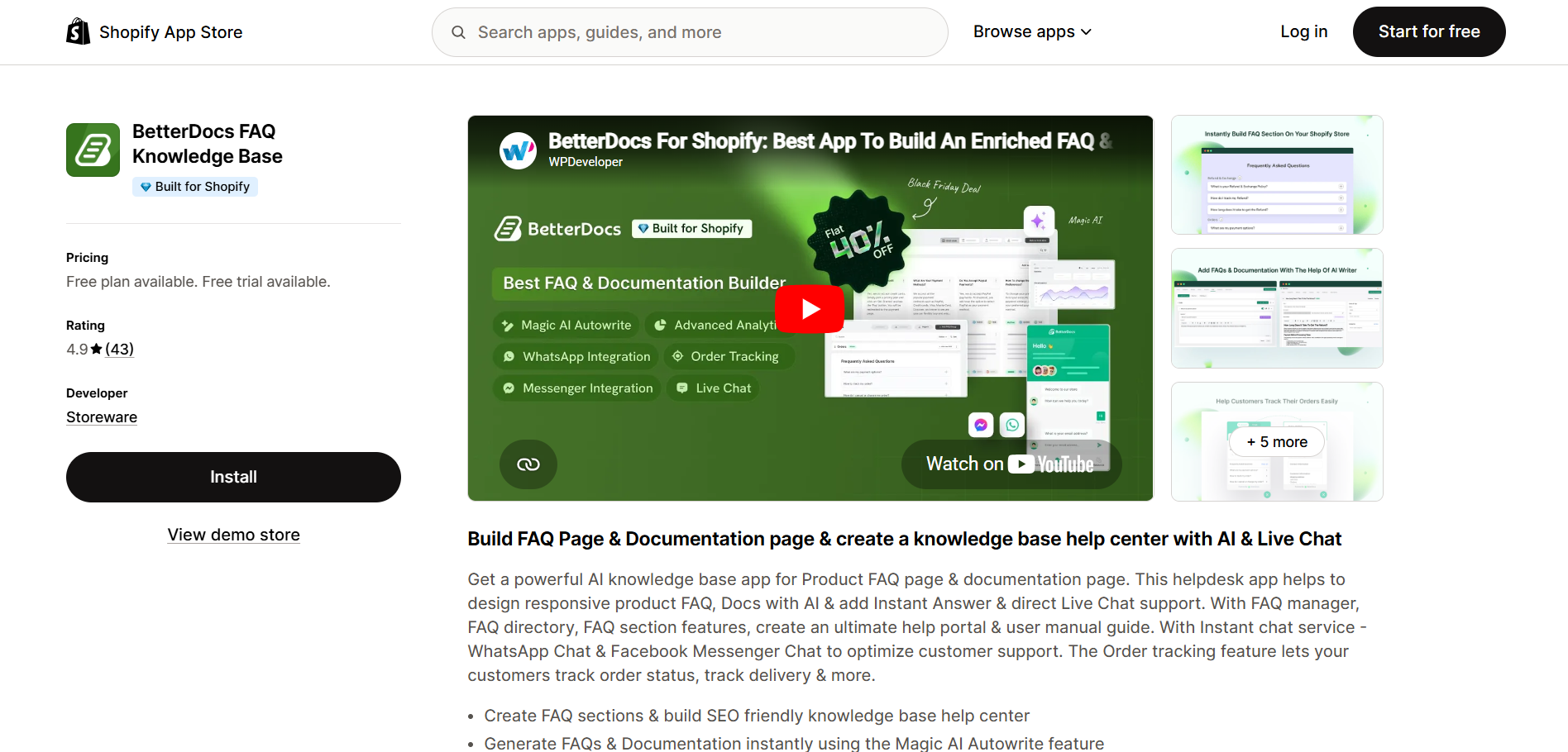 knowledge base for shopify