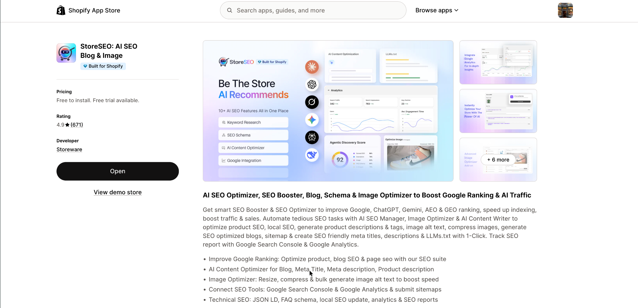 StoreSEO - Shopify AI SEO app
