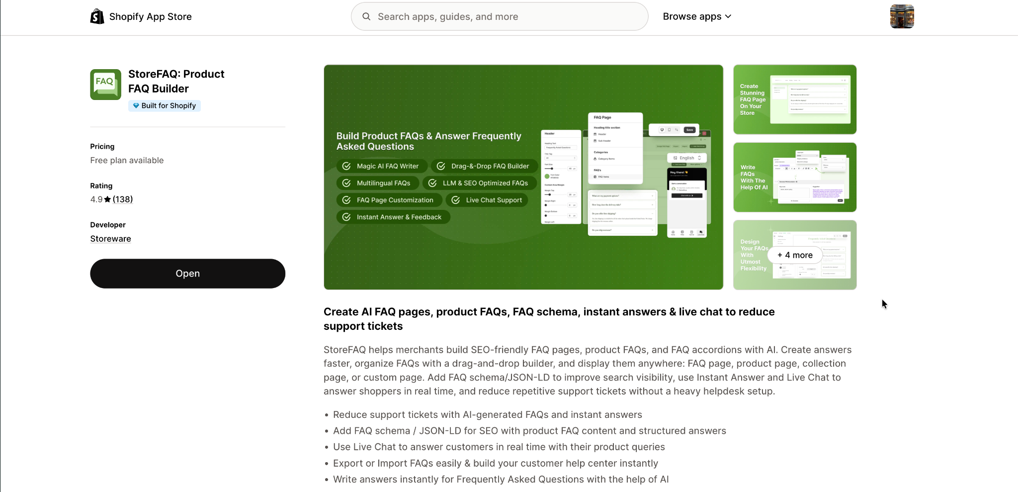 StoreFAQ - Shopify Product FAQ Builder