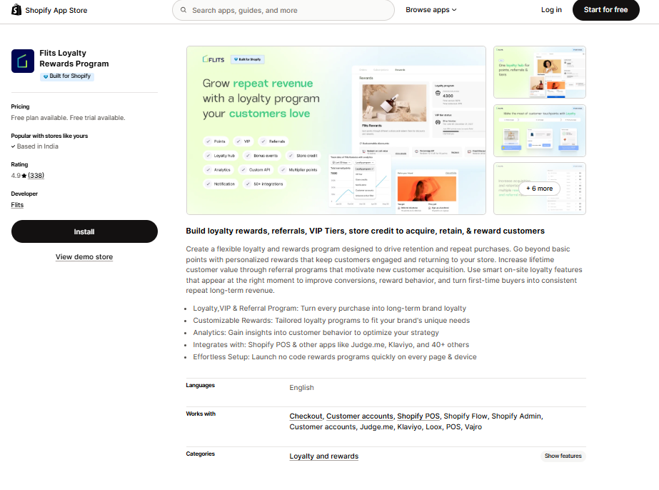 Flits: Customer Retention Platform for Shopify Brands