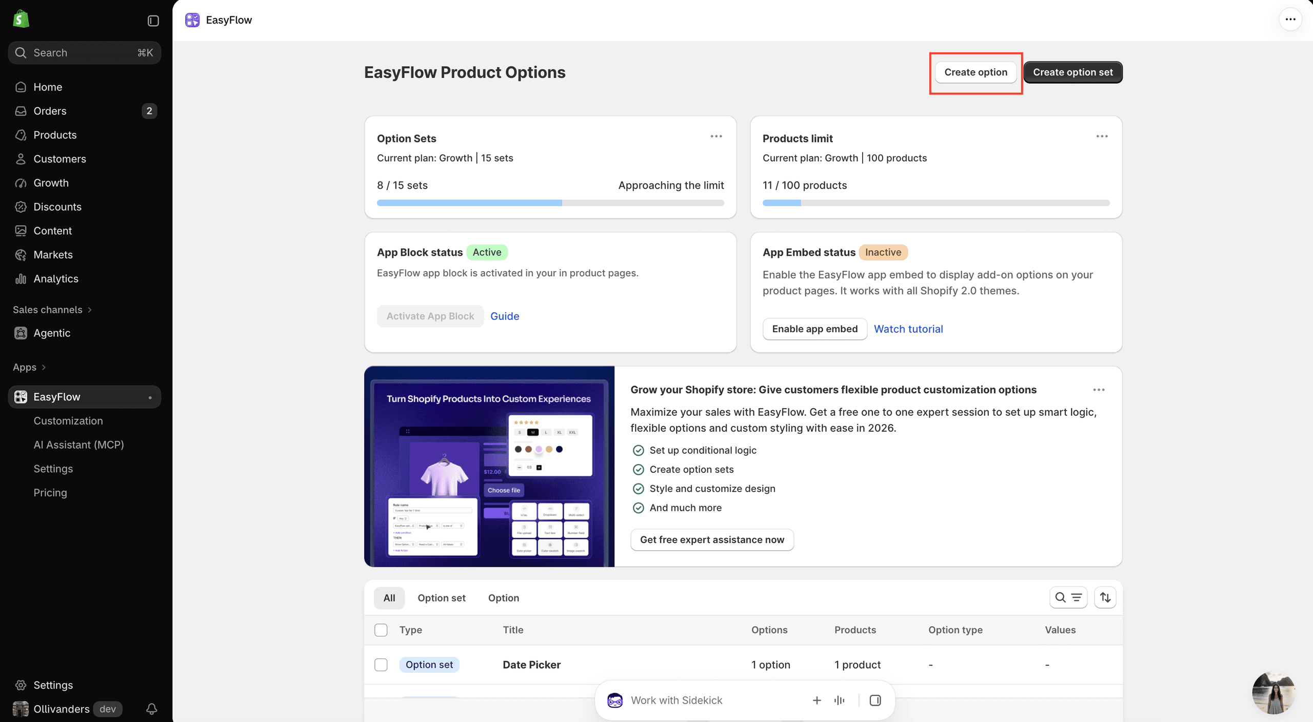 date picker in shopify